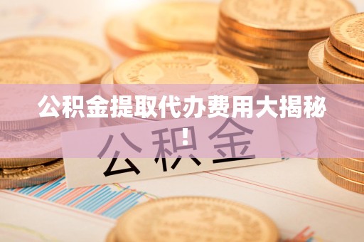 界首公积金提取代办费用大揭秘! 界首公积金提取代办费用大揭秘!