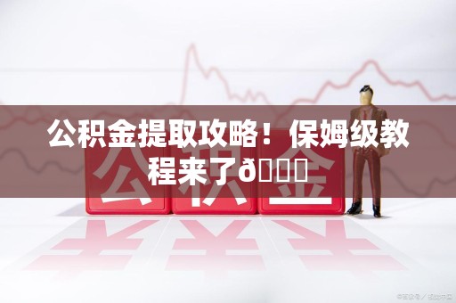界首公积金提取攻略！保姆级教程来了😎